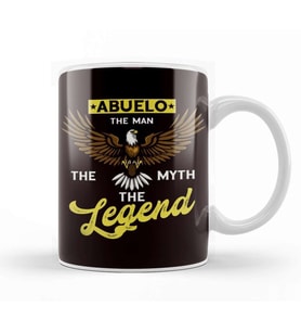 Abuelo Man Myth Legend Grandfather Grandpa Granddad Family Kupa Bardak Porselen