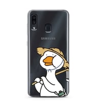 Samsung Galaxy A20/A30 Uyumlu Ördek Desenli Şeffaf Telefon Kılıfı