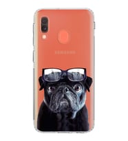 PrintiFy Samsung Galaxy A20e ile Uyumlu Köpek 3 Kamera Korumalı Şeffaf Kılıf