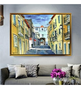 Altın Çerçeveli dekoratif tablo l6 (Gold)