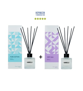 Pure Cotton + Very Lila Dekoratif Ortam Kokusu 50 ml - Bambu Çubuklu (Standart)