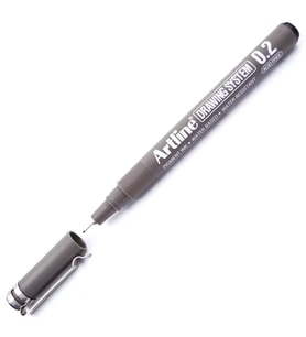 Artline Çizim Kalemi 0.2 mm Siyah EK-232
