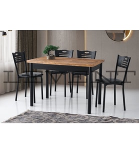 SMART MASA VE SMART SANDALYE TAKIMI, ATLANTİK ÇAM SİYAH, 110x70