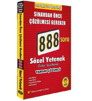 Tasarı DGS ALES TYT KPSS MSÜ Sözel Yetenek 888 Soru Bankası Çözümlü