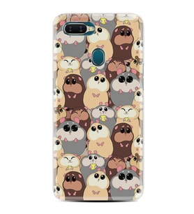 Oppo A5S A15 A16 A54 A55 A73 A74 Kılıf Desemli Silikon Sevimli Hayvanlar 1730