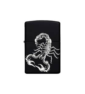 Akrep Desenli Kişiye Özel İsimli Zippo Model Çakmak Benzinli Siyah Metal  Çakmak