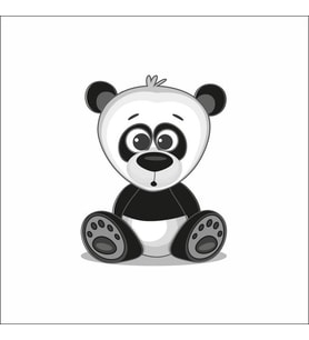 Sevimli Panda Sticker Duvar Sticker 25x15 CM