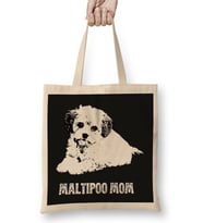 Maltipoo Mom Maltipoo Design Bez Çanta Uzun Saplı