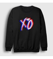 Presmono Unisex Siyah Glitch Xo The Weeknd Sweatshirt 158638tt