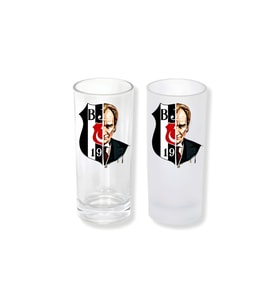 Ghostbastır Design Beşiktaş Atatürk Buzlu / Buzsuz Seçenekli Rakı Bardağı – 1 Adet Şık Sunum Bardağı 0114