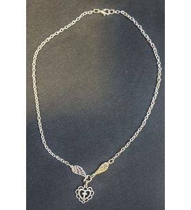 Wings Heart Cross Kolye