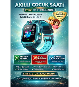 Çocuklar İçin Sim Kartlı Akıllı Saat, Konum ve Kamera Özelliği