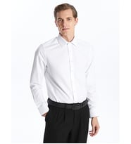LCW BUSINESS Beyaz Slim Fit Uzun Kollu Poplin Erkek Gömlek