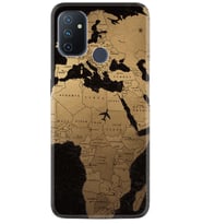 OnePlus Nord N10 Kılıf Silikon Desen Map Planet 1656