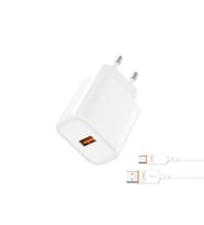 25W Type-C Hızlı Şarj Seti USB-C Adaptör + Type-C Şarj Kablosu (Beyaz)