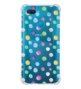 PrintiFy Oppo A5S Uyumlu Water Color 6 Baskılı Şeffaf Köşe Korumalı Antişok Kılıf
