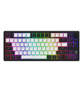 HATOR Skyfall Mag Ultima Wireless White-Black %80 Hator Aurum Ice Manyetik Switch 8K Hz Hall Effect Hotswap RGB Kablosuz İngilizce Mekanik Gaming Klavye (HTK3880)