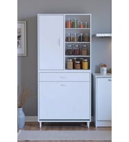 Eliusta Rule Sepetli Banyo/Mutfak Dolabı 75 cm Genişliğe Sahip 75x171x32,5 cm İki Sepetli Beyaz Dolap