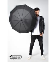 Marlux Siyah Tam Otomatik 10 Tel Premium Lüx Erkek Şemsiye M21MAR1001MR001