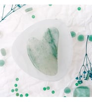 Aventurin Taşı Gua Sha Yüz Masaj Taşı Kalpli (Karışık)