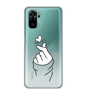 Redmi Note 10/Note 10S Uyumlu Kalp Desenli Şeffaf Telefon Kılıfı