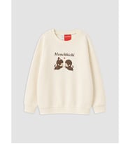 LCW Kids Ekru Monchhichi Baskılı Kız Çocuk Sweatshirt