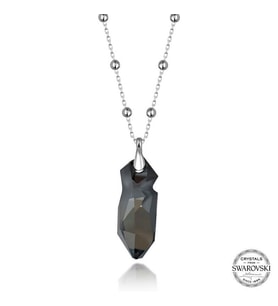 Swarovski Crystal Taşlı Top Zincir Gümüş Kadın Kolye
