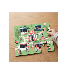 Festival - Eğlence Tasarımlı 24 Parça Ahşap Çocuk Puzzle MPK1107