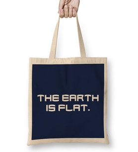The Earth Is Flat Bez Çanta Uzun Saplı