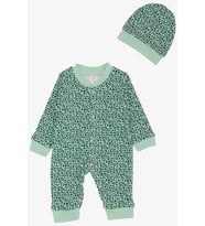 Breeze Kız Bebek Tulum Desenli 0-6 Ay, Mint Yeşili