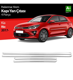 Kia Rio Uyumlu Krom Kapı Yan Çıtası 4 Parça 2017 Üzeri