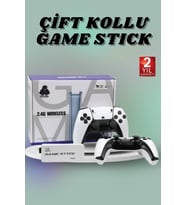 Çift Oyun Kollu 4K HD Ekran Nostaljik 20.000 Oyunlu Beyaz Game Stick