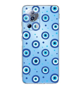 PrintiFy Xiaomi Mi 13 Lite ile Uyumlu 1mm Slim Fit Nazar Boncuğu 1 Baskılı Şeffaf  Kılıf
