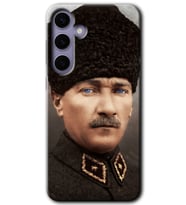 Galaxy S24 Kılıf HD Desen Baskılı Kılıf - Başkomutan Atatürk