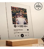 Premium Kişiye Özel Spotify Barkodlu Dekoratif Plak