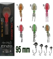 SİLİKON AHTAPOT AQUASALTY Enzo Soft Swim Calamari 95mm + Jig Head RENK:05