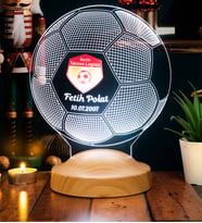 Futbol Topu 3 Boyutlu Takım Logolu Led Lamba, Antrenör Hediyesi Kulüp Logolu, Futbol Hayranlarına, Hocaya, Futbol Seven Çocuğa Hediye