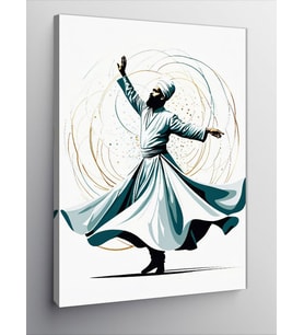 Kanvas Tablo Sema Yapan Semazen Art