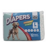 Dog Choice Diapers Köpek Bağlama Bezi L Boy 12’li Paket Erkek Köpek Pedi