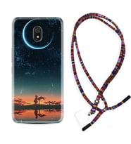 Xiaomi Redmi 8A 8 Pro 9C 9T 10C 11T Pro Kılıf Boyun Asklı Rasta Silikon Ay ve Kız 1720