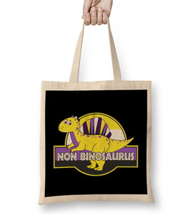 Non Binosaurus Pride Dinosaur Bez Çanta Uzun Saplı