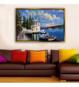 Altın Çerçeveli dekoratif tablo a1368 (Gold)