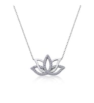 LOTUS ÇİÇEĞİ 925 AYAR GÜMÜŞ KOLYE