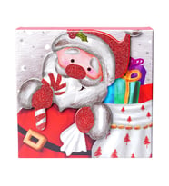 Yılbaşı Noel Baba Motifli Hediye Kutusu 17x8 cm