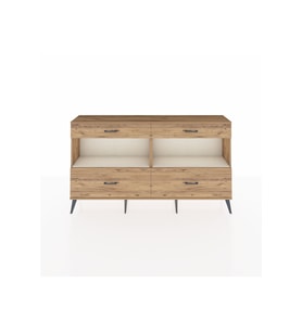 Arges Konsol 2 Raflı 4 Çekmeceli  176x30x99 Çam-Aytaşı/Çam