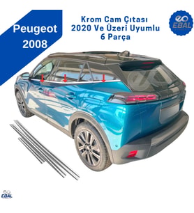 Peugeot 2008 2 Krom Cam Çıtası 6 Parça 2020 ve Üzeri P.Çelik