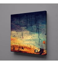 RENKLİ YAĞMURLAR KANVAS TABLO 40x40cm (Karışık)