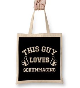 Rugby Union This Guy Loves Scrummaging Six Nations Logo Bez Çanta Uzun Saplı