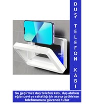 Kompakt Dayanıklı Güvenli Duvara Monte Duş Mutfak Buğu Yapmaz Su Geçirmez Pratik Telefon Kabı