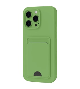 Apple iPhone 16 Pro Kılıf Kelvin Kartvizitli Silikon - Açık Yeşil